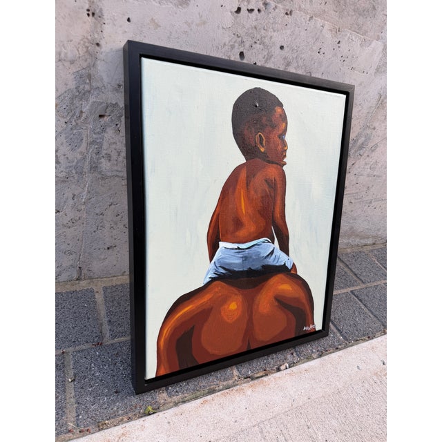 Emmanuel Akolo, A Father's Duty, 2025 Acrylic on canvas 16 × 20 × 1 in | 21 × 25 × 1.5 in Framed Unique work Includes a...