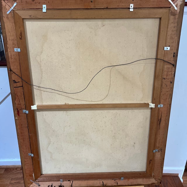 1960s Oil on Canvas Floral Still Life Fruits and Flowers Framed Signed by American Artist Katherin West For Sale - Image 12 of 12