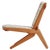 Danish Modern Oak Natural Sheepskin Folding Chair from Preben Thorsen,1957 For Sale