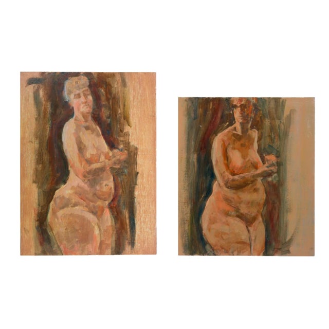 Two Bare Naked Ladies Original Paintings For Sale - Image 9 of 9