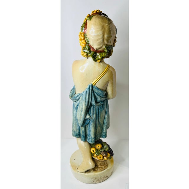 Majestic Italy Della Robbia Four Season Statue For Sale - Image 4 of 12