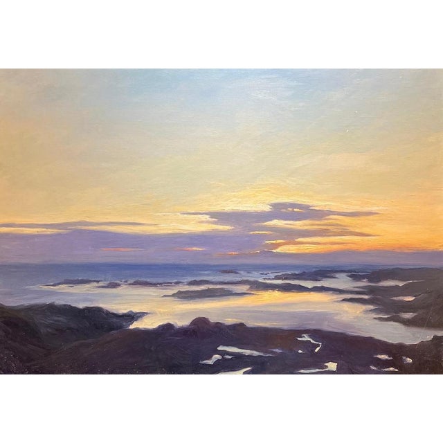 Claude Sauthier, Sunset at Bretagne, Oil on Wood, 1970s For Sale - Image 10 of 10