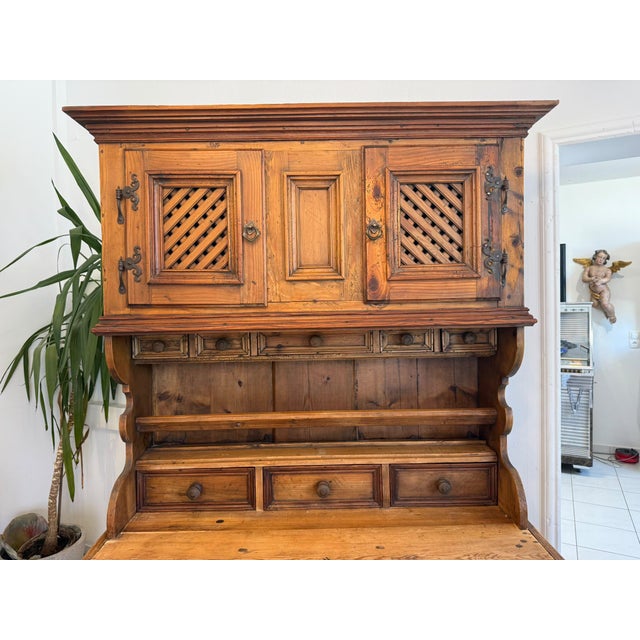Biedermeier Farmhouse Cupboard in Wood For Sale - Image 6 of 12