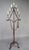 Brown A French Wrought Iron Floor Candelabra With Candle Snuffer, Late 19th Century For Sale - Image 8 of 16