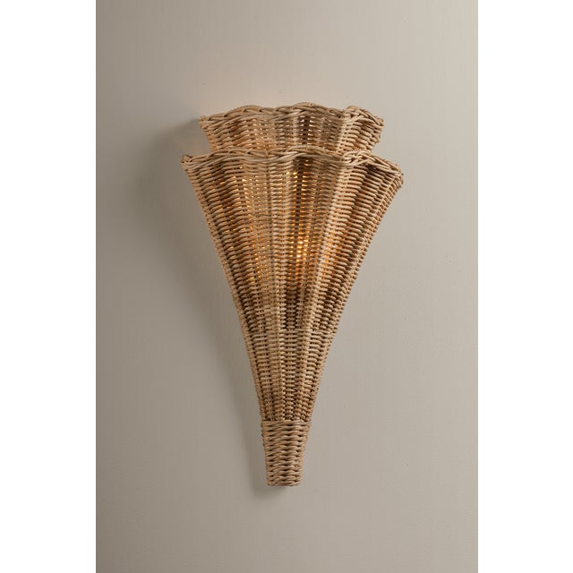 Boho Chic Hudson Valley Lighting Arverne 11 in. 2 Light Wall Sconce Gold Leaf Finish For Sale - Image 3 of 8