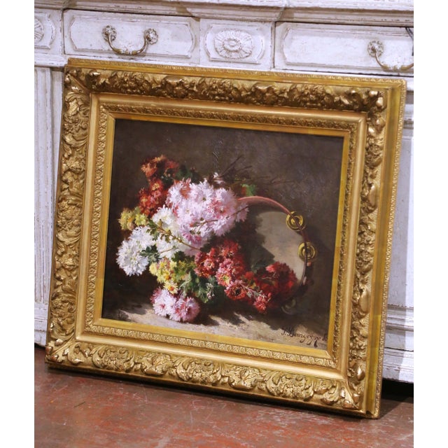 This important antique still life painting, executed circa 1880, is the work of Pierre Bourgogne, a recognized French...