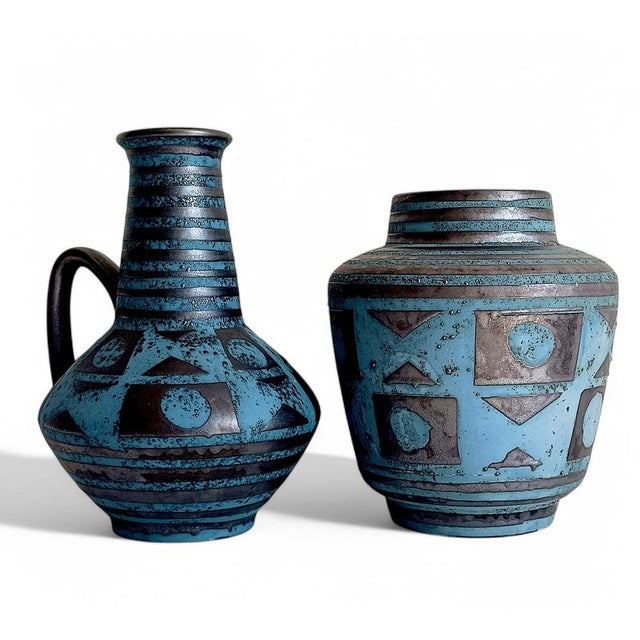 Mid-Century Ceramic Vases by Carstens Tonnieshöf for Carstens Tönnieshof, West Germany, 1960s, Set of 2 For Sale - Image 9 of 18