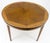 Banded Top Round Walnut Mid Century Modern Dining Table 2 Leaves For Sale - Image 10 of 12