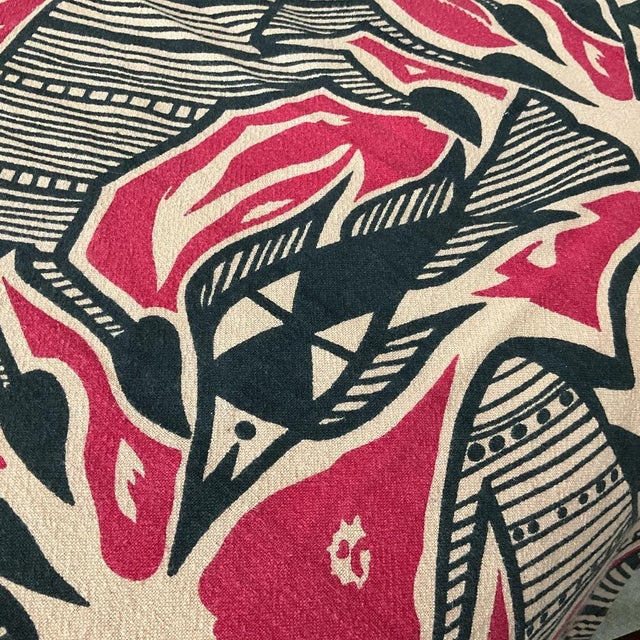 Korhogo Cloth Design Fabric Coverlet / Bedspread For Sale In Houston - Image 6 of 7