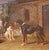 19th C. Oil on Canvas Painting of Dogs in Kennel Signed L. De Besenval, 1865 For Sale In Dallas - Image 6 of 13