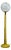 Postmodern Skyscraper Floor Lamp with Mustard Lacquered Stem and Glass Shade, Italy For Sale