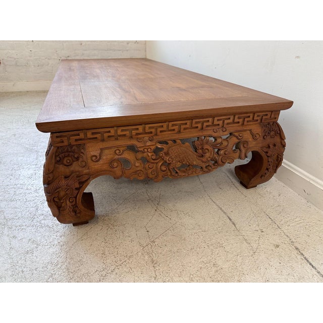 Antique Rectangular Ming Dynasty Style Elm Wood Coffee Table For Sale - Image 9 of 16
