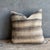 Size: 22" x 22" Main color: Dark Brown / Gray / Wheat colored stripes Includes: Down/Feather Insert Our vintage Turkish...