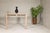 Mid 20th Century Tall Console Table with Carved Beaded Rope Motif and Whitewash Natural Finish For Sale - Image 5 of 12