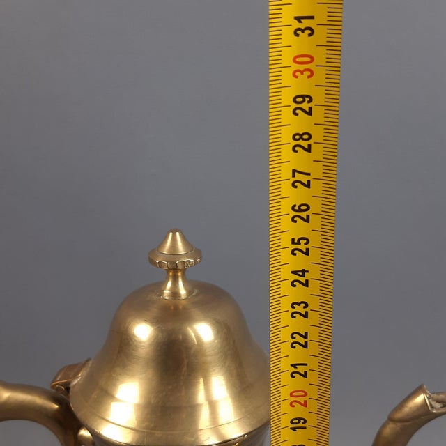 Striped Brass Tea Service, 1960s For Sale - Image 18 of 18