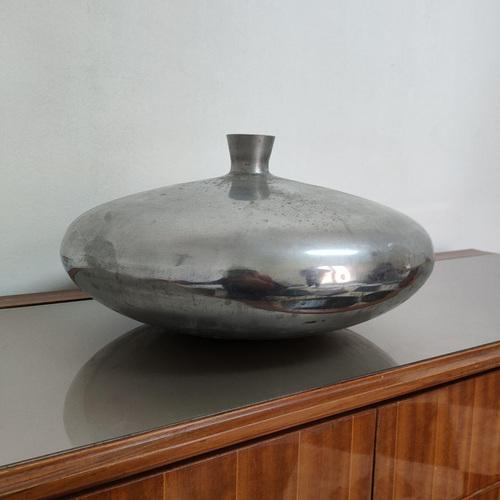 Large Cast Aluminum Vase, 1970s For Sale - Image 6 of 6