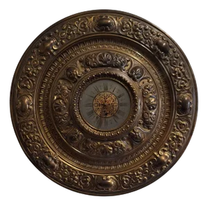 Wall Clock with Decorated Brass Frame and Pewter Dial from Lenzkirch, 1890s