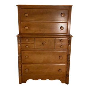 1950s Virginia Maple Tall Wood Dresser