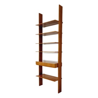 Vintage German Walnut Bookshelf, 1960s For Sale