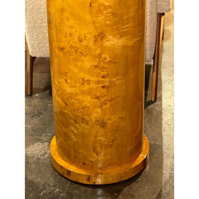 Pair of Italian Art Deco Design Burl Wood Pedestals For Sale - Image 4 of 6