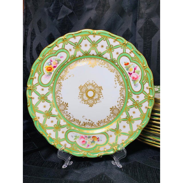 This beautiful object is an antique Davenport porcelain dessert or cabinet plate, manufactured in Longport, Staffordshire,...