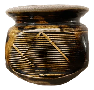 Vintage Mid 20th Century Bill Campbell Large Glazed Pottery Pot