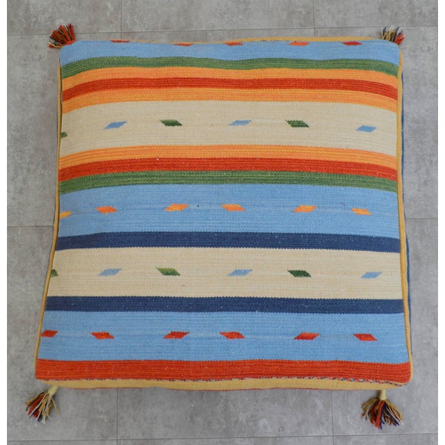 Turkish Hand Woven Kilim Floor Pillow - 30? X 30? Chairish