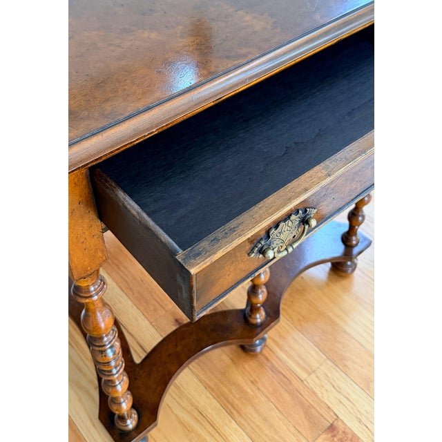 Early 20th Century William and Mary Style Walnut Lowboy-Side Table For Sale - Image 10 of 16