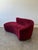 1980s Burgundy Kagan Style Sofa For Sale - Image 9 of 13