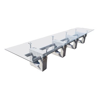 Vintage Brutalist Concrete Dining Table, 1970s For Sale