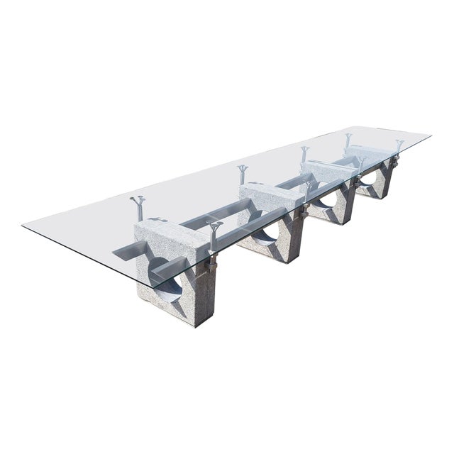 Vintage Brutalist Concrete Dining Table, 1970s For Sale