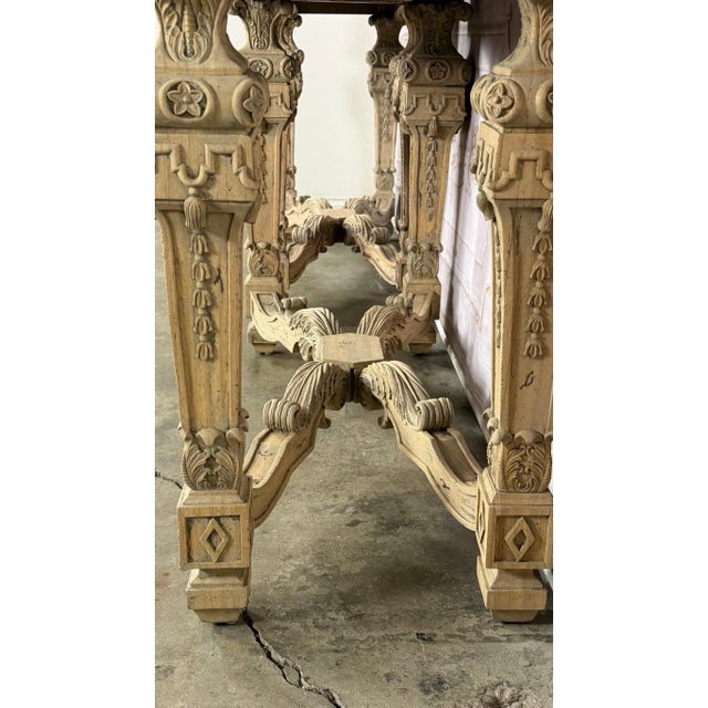 Pair of French Baroque Louis XIV Style Console Tables For Sale In Los Angeles - Image 6 of 18