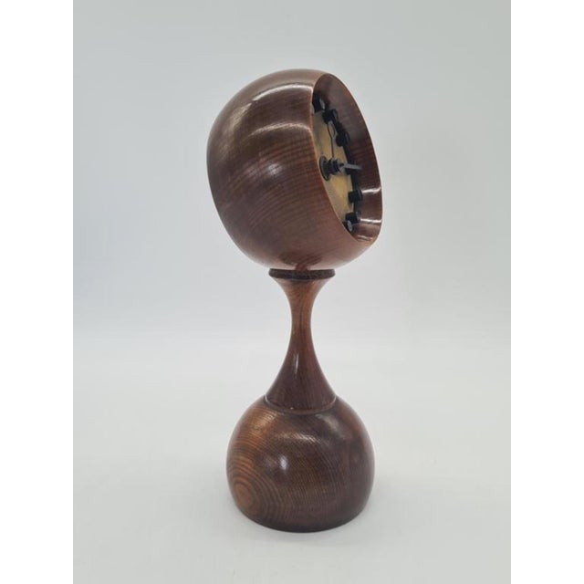 An original modernist table clock manufactured in the former gdr (east germany) around the 1960s–1970s. a highly...