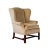 Traditional Wingback Armchair With Custom Herringbone Upholstery For Sale - Image 3 of 8