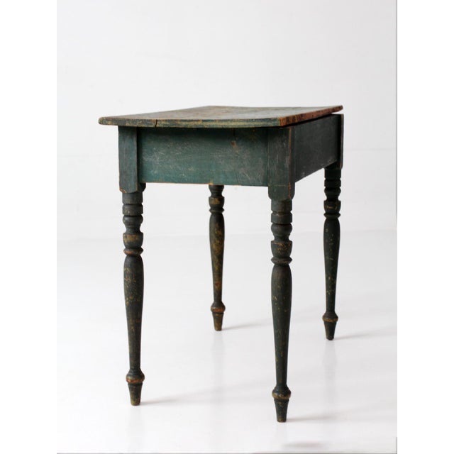 Antique American Painted Table With Drawer For Sale - Image 18 of 18