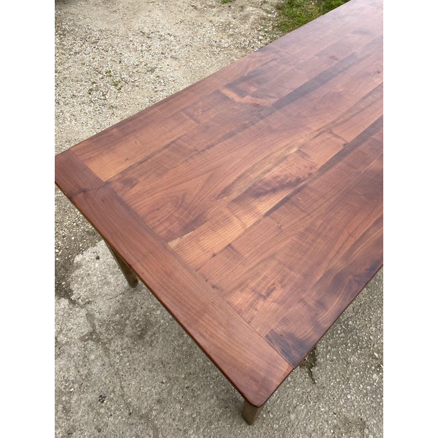 Farmhouse Dining Table in Wood with Drawer, 1930s For Sale - Image 9 of 18