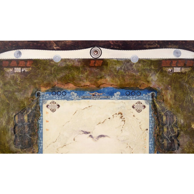 Brown "Bare in Mind" Satirical Bond Paperwork Collage by Mickey "Kano" Kane For Sale - Image 8 of 8