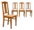 Art Nouveau Chairs in Oak, Set of 4 For Sale