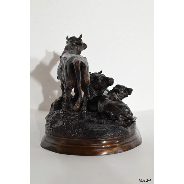 Jules Moigniez, Cows, Early 20th Century, Bronze For Sale - Image 9 of 18
