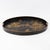 This elegant vintage serving tray features a classic oval shape, finished in a traditional black lacquerware style. It is...