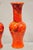 Mid 20th Century Vintage Red Lava Drip Glazed Mid Century Modern Ceramic Pottery Vessel Vase Pair For Sale - Image 5 of 11