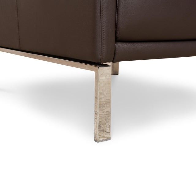 Modern Cara Leather Armchair in Brown from Rolf Benz For Sale - Image 3 of 11