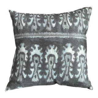 Ryan Studio Blue Ikat Pillow For Sale
