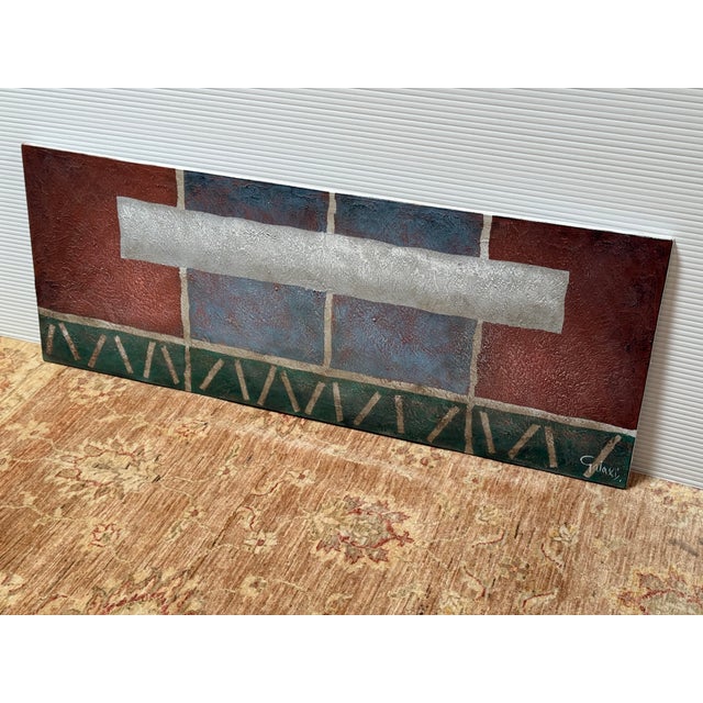 Textile Windsor Art Galaxi Colorblock Abstract Print For Sale - Image 7 of 11