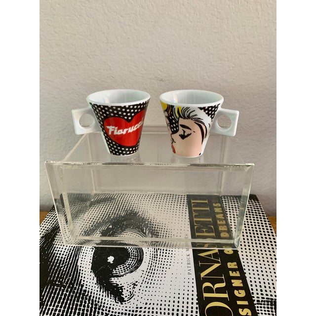 Fiorucci Post Modern Pop Art Demitasse Espresso Coffee Cup and Saucer