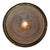 French Brass Frosted and Clear Cut Glass Globe Flush Mount For Sale - Image 4 of 7
