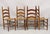 Antique Ladderback Primitive Rustic Oak Wood Rush Seat Dining Chairs - Set of 4. Set features a nice smaller size, turn...