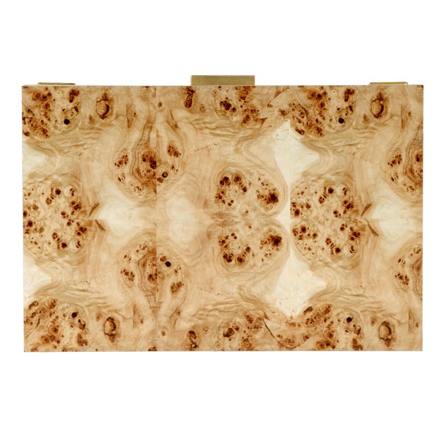 Kai 24 in. W Rectangular Burl Wood 2 Drawer End Table, Light Burl For Sale - Image 11 of 11