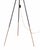 Tripod floor lamp is a design lamp realized in Italy in the 1950s. White opaline glass, black varnished metal structure,...