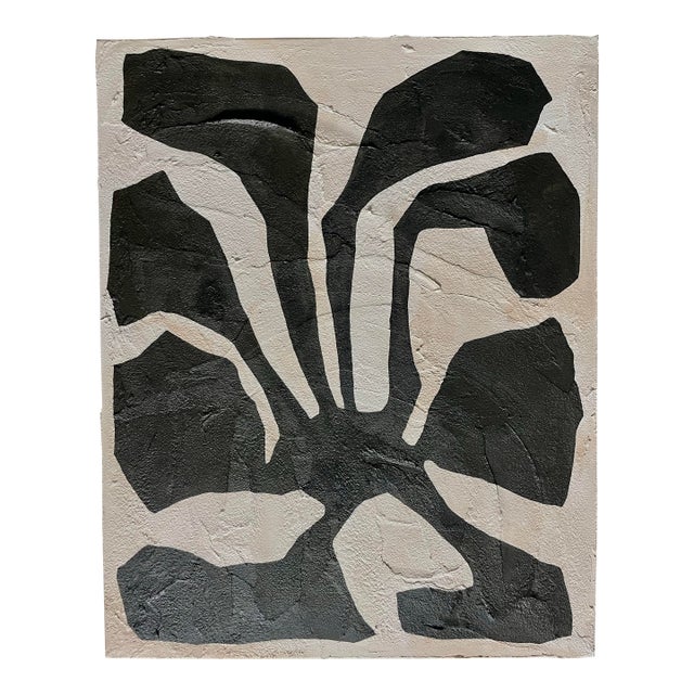 2025 "Investire" Abstract Minimalist Botanical Painting on Canvas by r.k. Red For Sale